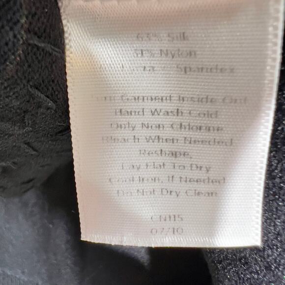 Talbots Petite Black Sequined Tank Top Woman M Petite Silk Nylon Spandex SPARKLE - Picture 5 of 10